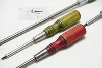 4 UNCOMMON EARLY ROBERTSON SQUARE HEAD SOCKET SCREWDRIVERS