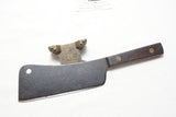 SHARP AND CLEAN KITCHEN CLEAVER WITH ROSEWOOD HANDLE