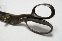 EARLY C. KLAUBERG TAILOR SHEARS WITH OVERSIZED BRASS NUTS - 12"