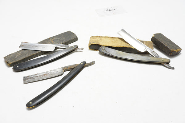 LOT 3 STRAIGHT RAZORS - JOSEPH RODGERS & SONS, BOKER & DICKINSON