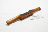 FINE JOHN HALL BOXWOOD SPOKESHAVE WITH BRASS WEAR PLATE - 3"