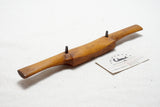 FINE JOHN HALL BOXWOOD SPOKESHAVE WITH BRASS WEAR PLATE - 3"