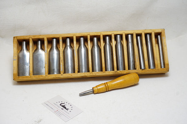 VERY FINE ADAMS & NELSON CO. PATTERNMAKERS GOUGE SET