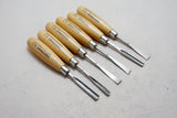 MINT SET OF 6 FOOTPRINT CARVING CHISELS