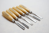 MINT SET OF 6 FOOTPRINT CARVING CHISELS