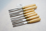 DEAD MINT SET OF 7 LARGE ASHLEY ILES CARVING GOUGES