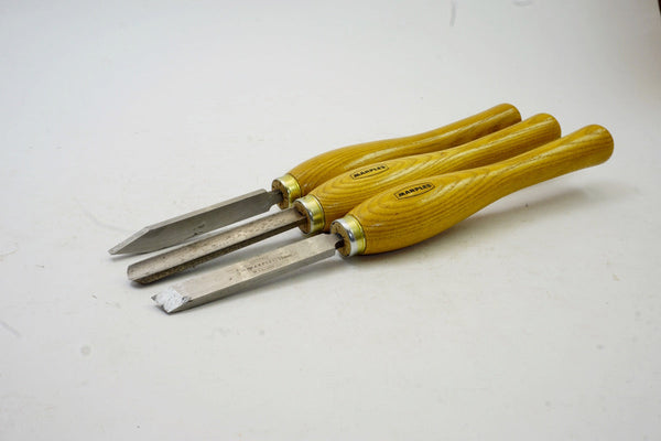 NOS SET OF 3 MARPLES LATHE CHISELS - MADE IN ENGLAND