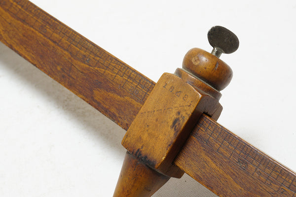 Early Ruler Like Tools LOVELY EARLY 1843 CRAFTSMAN-MADE TRAMMEL POINTS & RULER – Ted Dawson ...