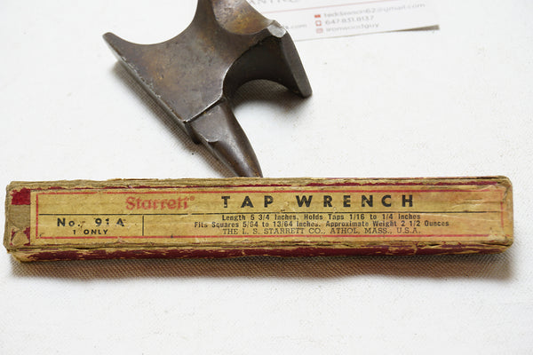 NOS STARRETT NO. 91A TAP WRENCH