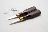 STUNNING PAIR OF 2 CABINETMAKERS SCREWDRIVERS IN ROSEWOOD