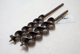 EXCELLENT PAIR OF BORING MACHINE AUGER BITS - TIMBER FRAME