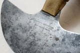 UNUSUAL EARLY THEODORE HARRINGTON LEATHER CUTTING ROUND KNIFE