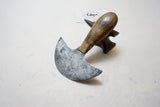 UNUSUAL EARLY THEODORE HARRINGTON LEATHER CUTTING ROUND KNIFE