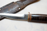 J.H. THOMPSON CUTLERY HUNTING KNIFE & SHEATH - SABRE 110-5"
