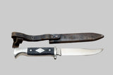 FINE POST WWII GERMAN BOY SCOUT KNIFE IN ORIGINAL METAL SHEATH MADE BY RUKO