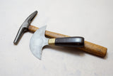 FINE C S OSBORNE LEATHER ROUND KNIFE AND TACK HAMMER