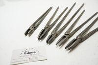 GREAT SET OF 5 SMALL BLACKSMITH OR METALWORKING TONGS