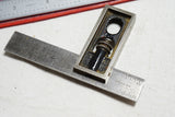 FINE STARRETT NO. 13 MACHINIST SQUARE + C607R STEEL RULE - NOS