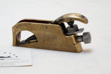 RARE & UNIQUE 'MECHANISMS PATENT" BRASS RABBET PLANE