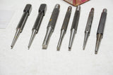 SET OF 7 STARRETT NAIL SETS - 1/32" ~ 1/8"