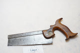 RARE CA 1850 HENRY DISSTON STEEL BACK TAPERED DOVETAIL SAW