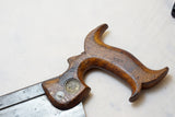RARE CA 1850 HENRY DISSTON STEEL BACK TAPERED DOVETAIL SAW