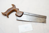 RARE CA 1850 HENRY DISSTON STEEL BACK TAPERED DOVETAIL SAW