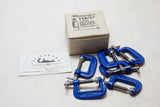 NOS CA 1970s 6 RECORD STEEL C CLAMPS - 1"
