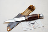 UNDERSIZED WOODS OR HUNTING KNIFE & SHEATH