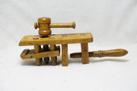 FABULOUS PRIMITIVE TABLE MOUNT VISE - ALL WOOD CONSTRUCTION