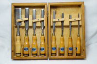 WORKING SET OF 8 BEAVER CHISELS IOB - ESKILSTUNA