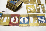 FABULOUS BRASS STENCIL SET - 2 FULL ALPHABETS PLUS EXTRAS