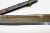 FINE LARGE 22" GREENLEE DRAW KNIFE WITH LEATHER SHEATH