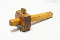 STANLEY 1886 PATENT BOXWOOD MARKING GAUGE WITH CONVEX FACE FOR CURVES