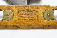 RARE 1867 PAT. D. WEBSTER CLEGG'S NE PLUS ULTRA PATENTED COMBINATION RULE - 10"