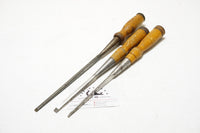 FINE SET OF 3 CANADIAN CHAMPION MORTISE CHISELS - 1/8" ~ 5/16"