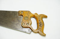 FINE EARLY SAMLLER ATKINS & CO DAMASKEEN 11 POINT CROSSCUT SAW