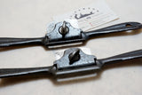PAIR - CURVED & STRAIGHT BOTTOM STANLEY NO. 63, 64 SPOKESHAVES