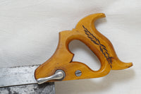 EXTRA FINE KEEN KUTTER WUEST PATENT BACK SAW - 14" - STUNNING HANDLE