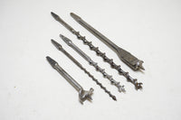 5 ASSORTED RIDGEWAY SHEFFIELD AUGER BITS