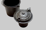 WONDERFUL ORNATE SMALL CAST IRON GLUE POT - L. F. & C.