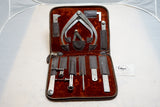 FABULOUS MACHINIST TOOL LOT IN FITTED LINED LEATHER CASE