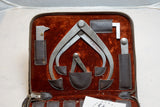 FABULOUS MACHINIST TOOL LOT IN FITTED LINED LEATHER CASE