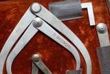 FABULOUS MACHINIST TOOL LOT IN FITTED LINED LEATHER CASE