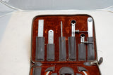 FABULOUS MACHINIST TOOL LOT IN FITTED LINED LEATHER CASE