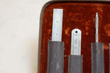 FABULOUS MACHINIST TOOL LOT IN FITTED LINED LEATHER CASE