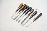 FINE SET OF 8 CARVING CHISELS