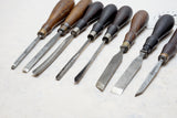 FINE SET OF 8 CARVING CHISELS