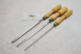 WOW! 3 PRISTINE NARROW PARING GOUGES - IBBOTSON, W BROWN & SONS
