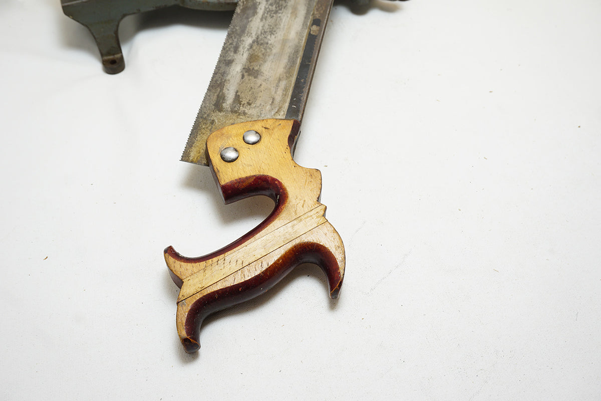 RARE & FINE SMALL GERMAN MADE ULMIA MITER BOX WITH ORIGINAL SAW Ted